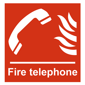 Baldwin Boxall BVOCLAB7 "Fire Telephone" Sign – Red
